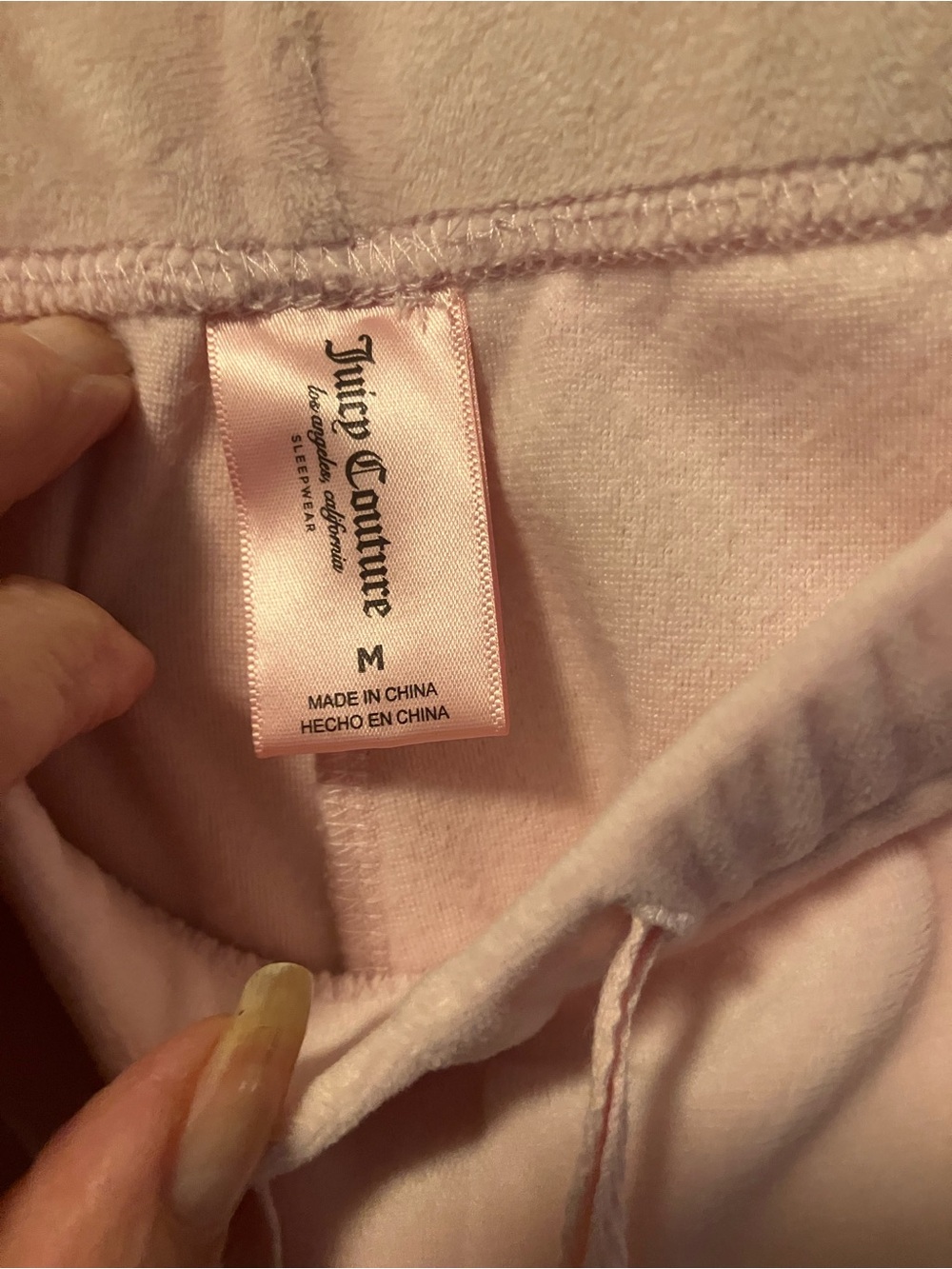 Juicy Couture Velour light pink pajama set with rhinestone logo - Picture 5 of 8